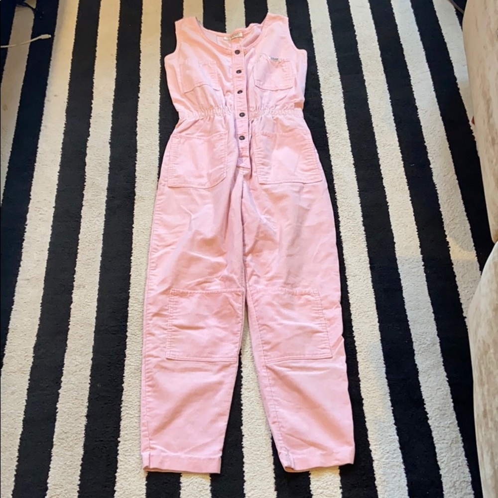 Vintage pink corduroy jumpsuit!!